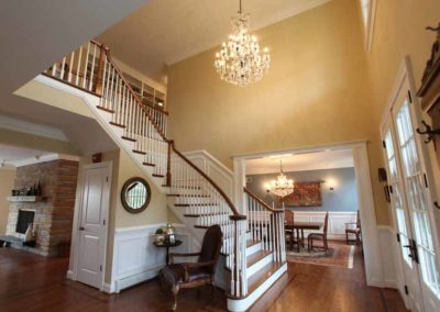 Staircase design inside custom home by Hauptman Builders